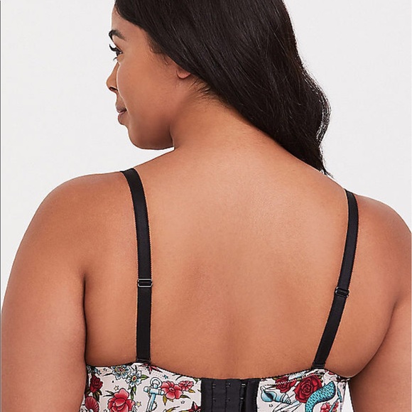 Nwt Torrid Tattoo Print Microfiber push up plunge - Picture 2 of 6